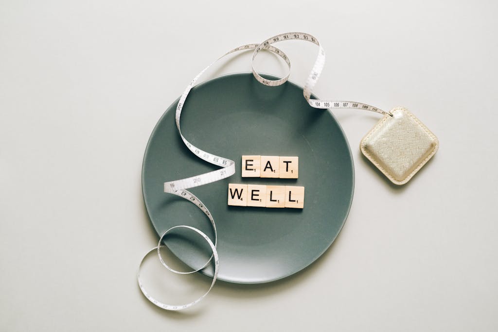 Scrabble Tiles on a Plate