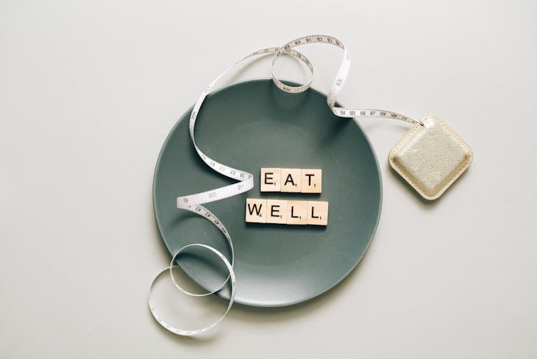 Scrabble Tiles on a Plate