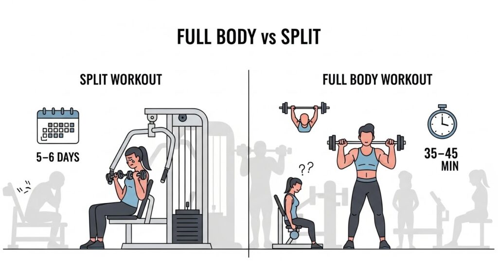Full Body vs. Split Workout: The Efficiency Showdown