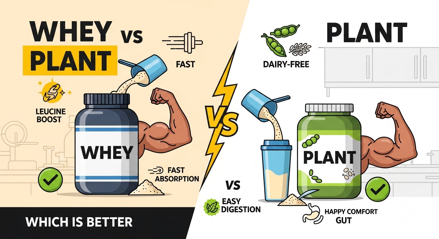 Whey Protein vs. Plant Protein: Which Is Better?