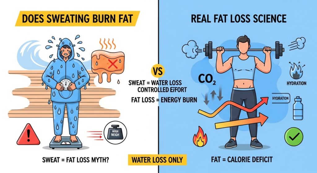 Is Sweating Equal to Fat Loss? (The Damp Truth)