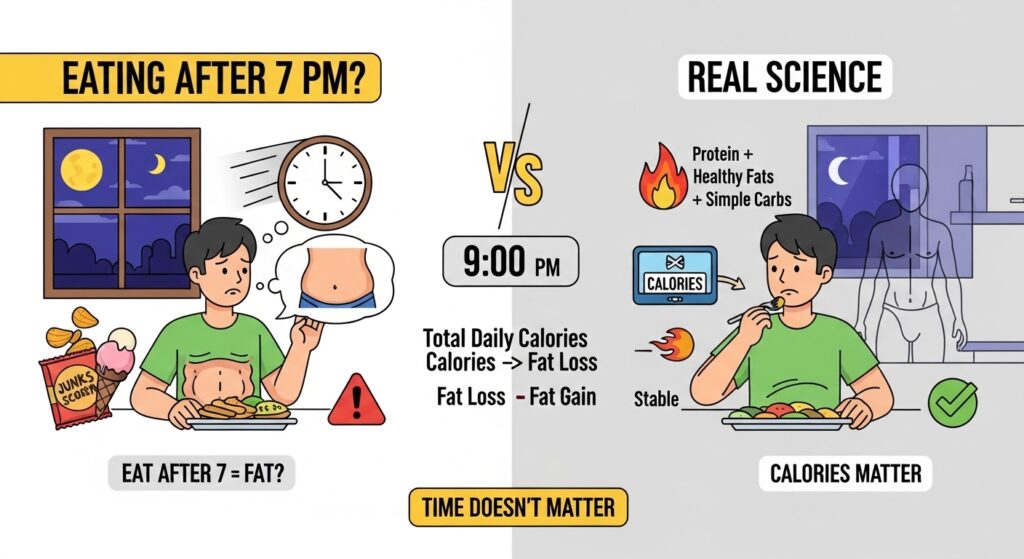Should You Avoid Eating After 7 PM? (The Truth About the “Midnight Fat Switch”)